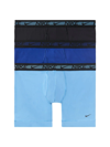 Nike Dri-fit 3-piece Boxer Brief Set In Blue Royal