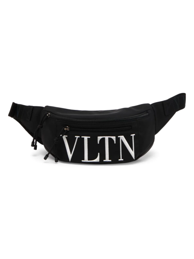Valentino Garavani Logo-embroidered Belt Bag In Black