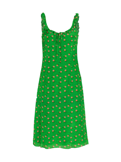 green emerald velvet dress Silk Paula Dress 4 main image 1