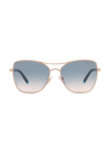 Tiffany & Co Diamond Point 59mm Square Sunglasses In Rose Gold