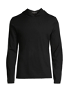 Vince Jersey Stitch Pullover Hoodie In Black