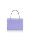 Amina Muaddi Amini Gilda Crystal-embellished Patent Leather Box Bag In Blue