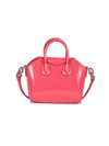 Givenchy Micro Antigona Leather Tote In Neon Pink