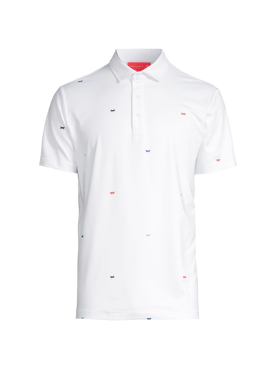 Redvanly Morton Polo Shirt In Bright White Multi