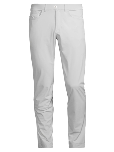 Redvanly Kent Flat-front Pants In Harbor Mist