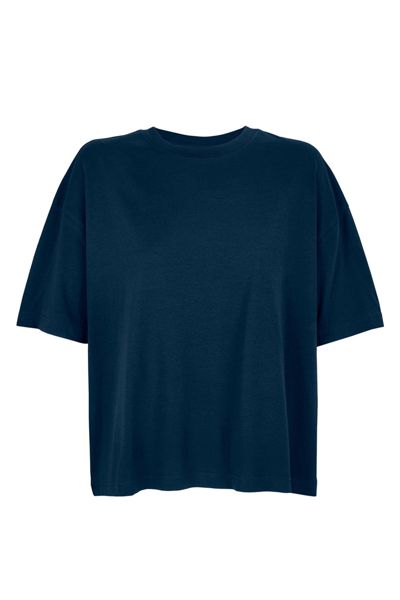 Sols Womens/ladies Boxy Organic Oversized T-shirt (french Navy) In Blue