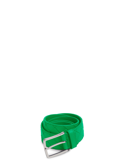 Bottega Veneta Green Leather Belt