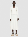 Joseph Burgundy Stitch Cardigan In Ivory