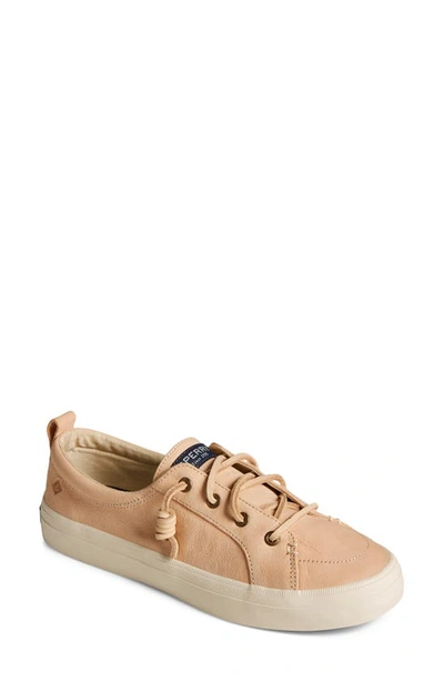 Sperry Crest Vibe Tumbled Leather Trainer In Ivory