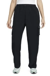 Nike Women's  Sportswear Essential High-rise Woven Cargo Pants In Black/ White