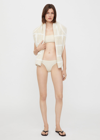 Totême Smocked Mini Bikini Bottoms Tofu In Tofu