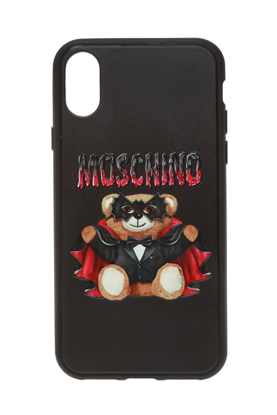 Moschino Bat Teddy Iphone Xs/x Case In Black