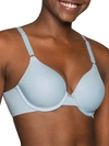 Vanity Fair Beauty Back Back Smoothing T-shirt Bra In Hinting Blue Stripe