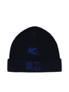 ETRO KNITTED BEANIE WITH ETRO CUBE LOGO