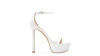 Stuart Weitzman Nudistcurve Hollywood Platform Sandal High Heel Sandals In White