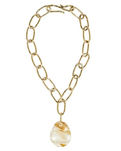 Ulla Johnson Sefina Resin Chain Link Necklace In Pink