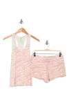 Honeydew Intimates All American Sleep Top & Shorts Set In Sandcastle Zebra