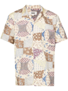 Ymc You Must Create Multicolor Malick Patchwork Print Shirt In Neutrals