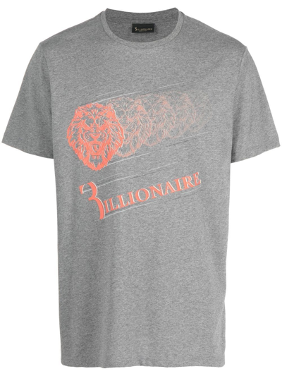 Billionaire Short-sleeve Cotton T-shirt In Grey