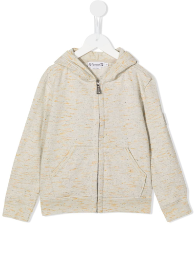 Bonpoint Kids' Long-sleeve Zip-up Hoodie In Grey