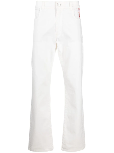 Billionaire Lion Straight-leg Jeans In White