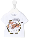 PHILIPP PLEIN JUNIOR TIGER-PRINT LOGO T-SHIRT