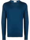 John Smedley Marcus Extra Fine Merino Wool Jumper Clothing In Blue