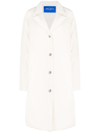 Nina Ricci Taffeta Padded Cocoon Coat In White