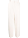 Nina Ricci Recycled Gabardine Wide-leg Trousers In Neutrals