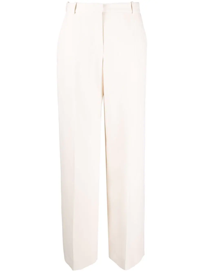 Nina Ricci Recycled Gabardine Wide-leg Trousers In Neutrals