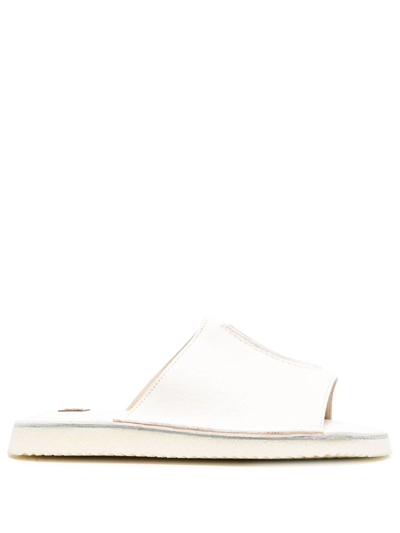 Moma Stitch-detail Leather Sandals In White