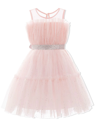 Tulleen Kids' Ohlone Bouquet Dress In Pink