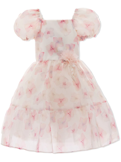 Tulleen Kids' Tesoros Organza Dress In Pink