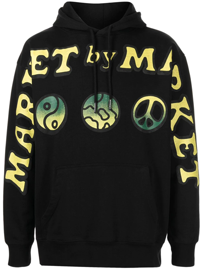 Market Cali Lock Printed Hoodie In Black
