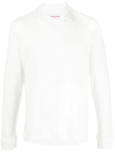 Orlebar Brown Felix Placket-detail Polo Shirt In White
