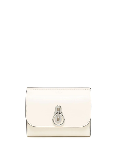 Mulberry Medium Amberley Leather Wallet In White