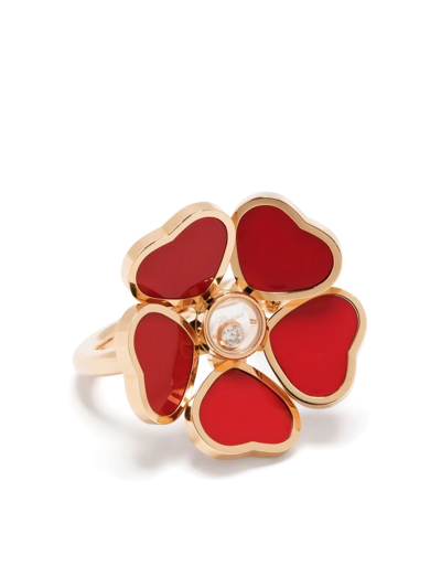 Chopard Women's Happy Diamonds 18k Rose Gold & Diamond Flower Ring