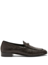 GIUSEPPE ZANOTTI GZ RUDOLPH SNAKESKIN-EFFECT LOAFERS