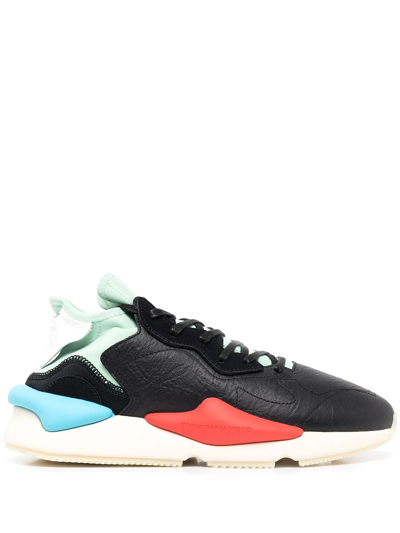 Y-3 Multicolorleather And Canvas Sneakers In Black