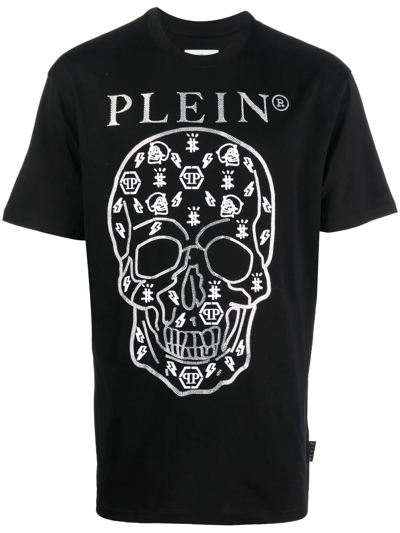 Philipp Plein Logo-print Detail T-shirt In Black