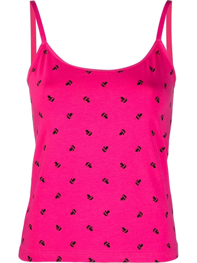 Karl Lagerfeld Logo-print Pyjama Set In Pink