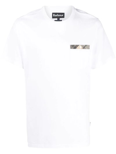 Barbour Chest-pocket Crew-neck T-shirt In White