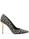 BALMAIN MONOGRAM-PRINT 90MM PUMPS