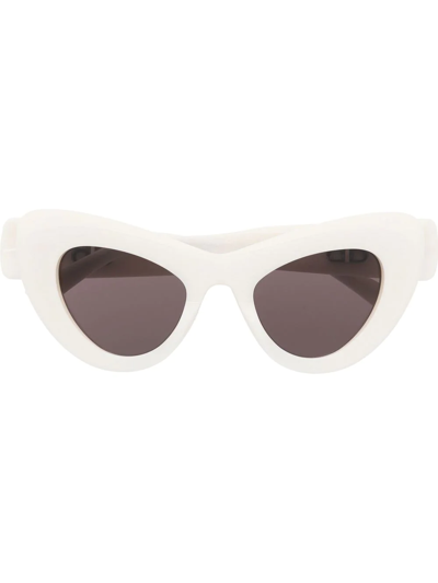 Balenciaga Cat-eye Logo-print Sunglasses In White