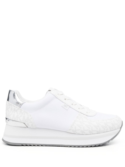 Michael Michael Kors Lo-top Platform Sneakers In White