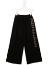 Balmain Stud-embellished Logo-detail Trousers In Black