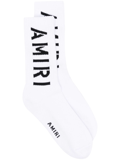 Amiri Logo-print Socks In White