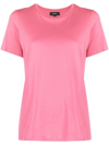 Theory Short Sleeve Cotton T-shirt In Carnation