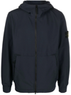 STONE ISLAND COMPASS-PATCH HOODED ZIP-UP JACKET