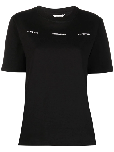 Holzweiler Graphic-print Short-sleeved T-shirt In Black